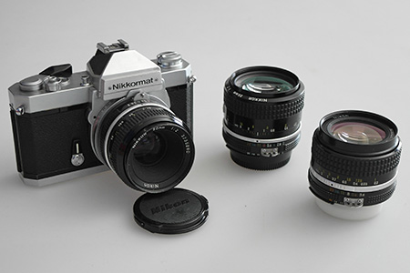 Nikkormat FT2 Nikkors 55 35 28